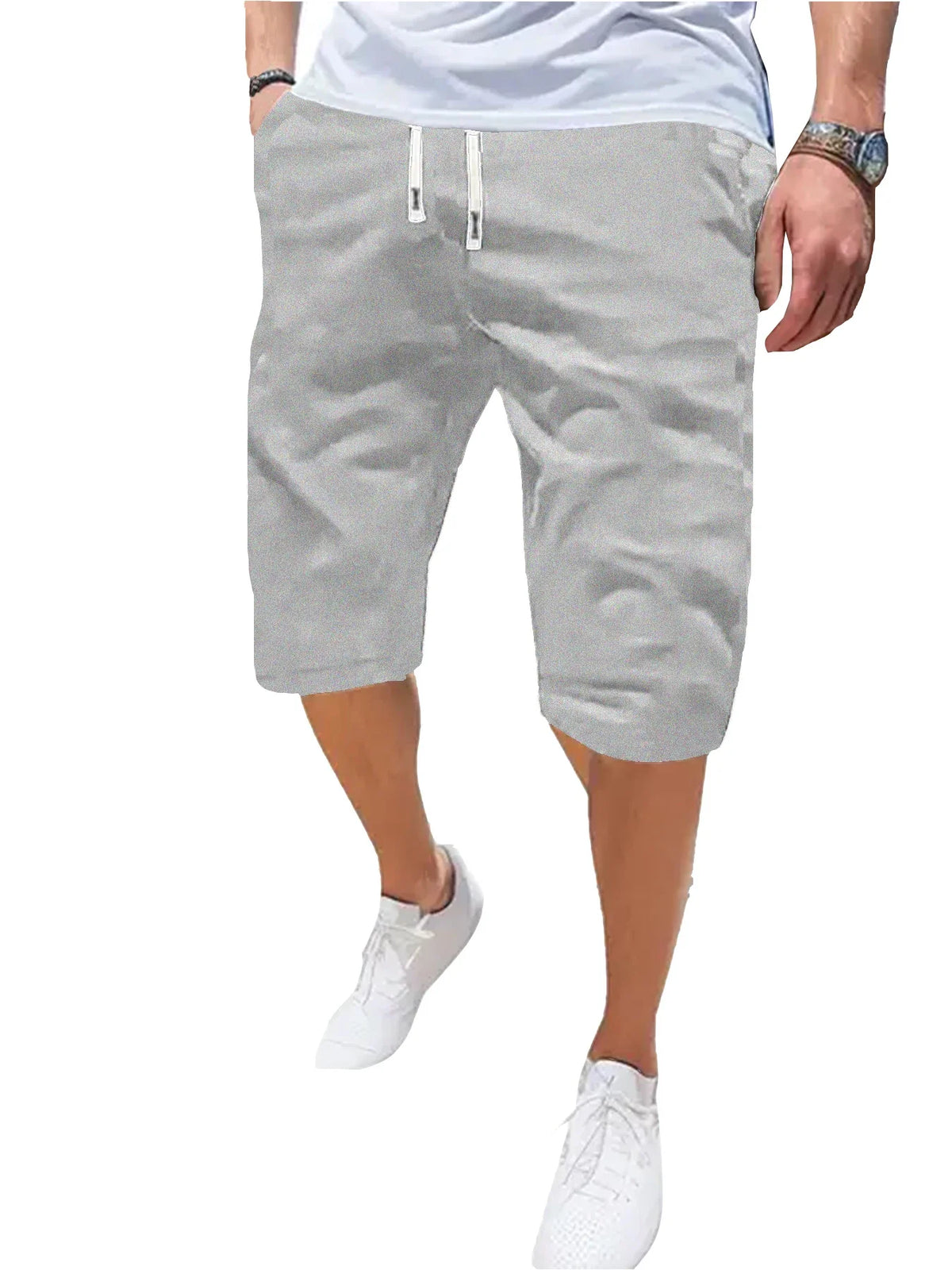 LOR MALE Men's Sports Shorts Breathable Thin Loose Casual Shorts Fashion Beach Comfortable Five Pants Outdoor Running Fitness Short Pants