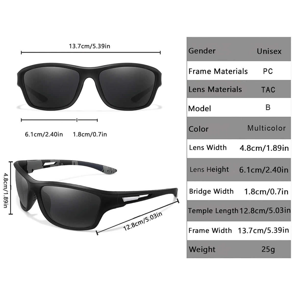 LOR MALE Men's Polarized Fishing Sunglasses Men Women Cycling Driving Hiking Sun Glasses Anti-glare UV400 Eyewear TAC Lens 1 PC