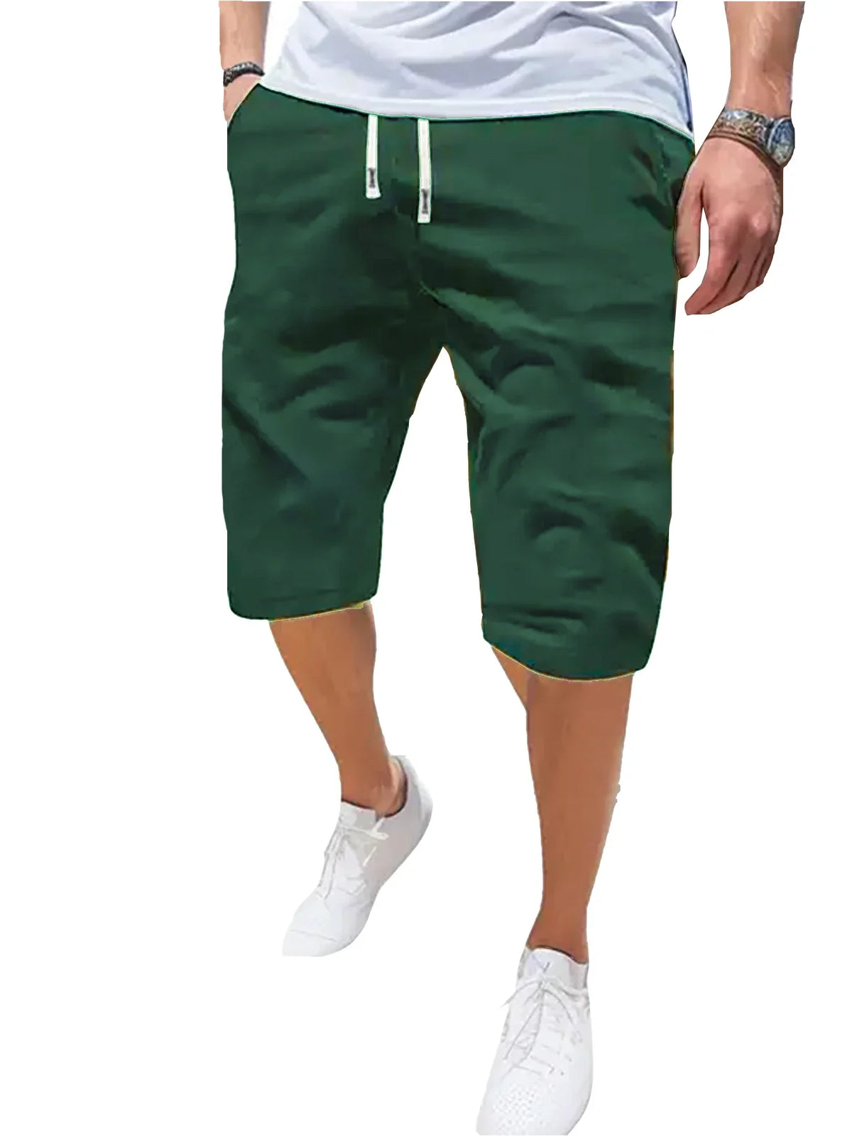 LOR MALE Men's Sports Shorts Breathable Thin Loose Casual Shorts Fashion Beach Comfortable Five Pants Outdoor Running Fitness Short Pants