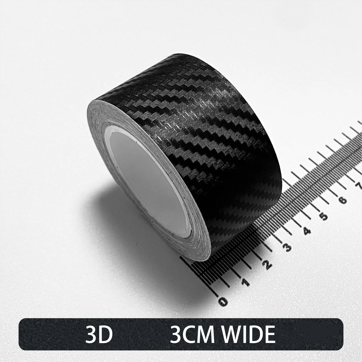 LOR MALE Carbon Fiber Automotive Adhesive Tape Roll Matte Black Protective Car Film Self-Adhesive Film 3D Vinyl Car Film Accessories