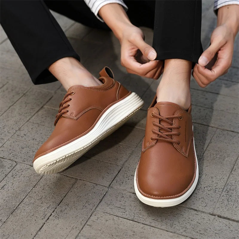 LOR MALE 2025 men's boots fashion simple walking shoes trend fashion wide toe casual shoes comfortable sports shoes