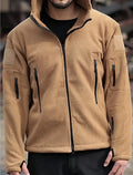 LOR MALE Men's Jackets Warm Military Tactical Sports Fleece Hoodie Jackets Hiking Climbing Fishing Adventure Camping Outdoor Clothing