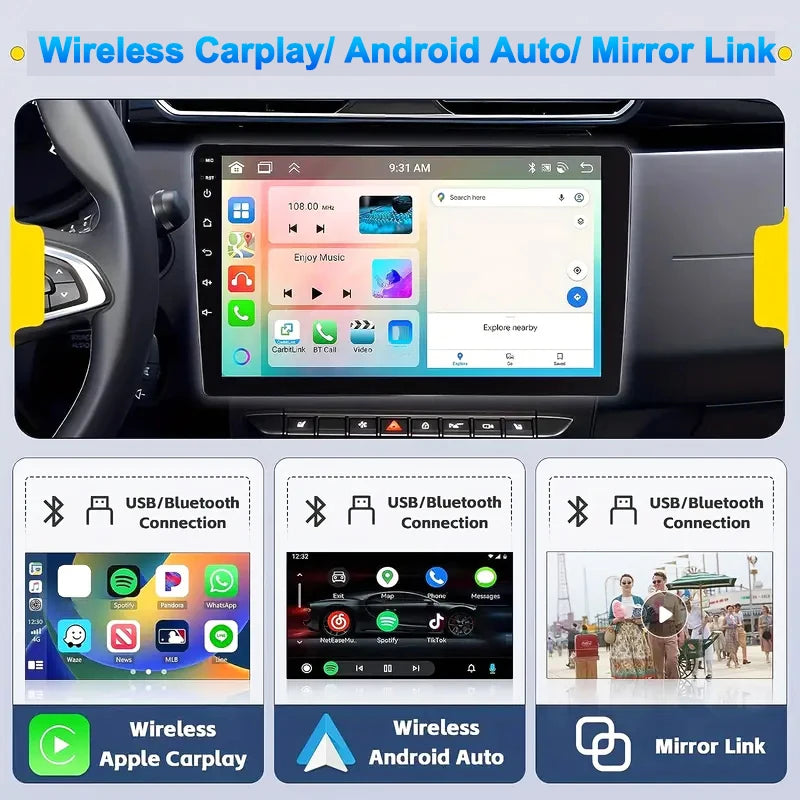 LOR MALE 7/9/10 Inch Universal Android 13 Car Radio 32G/64G Autoradio Android 2 Din Car Radio GPS BT Central Multimedia Smart Car Systems