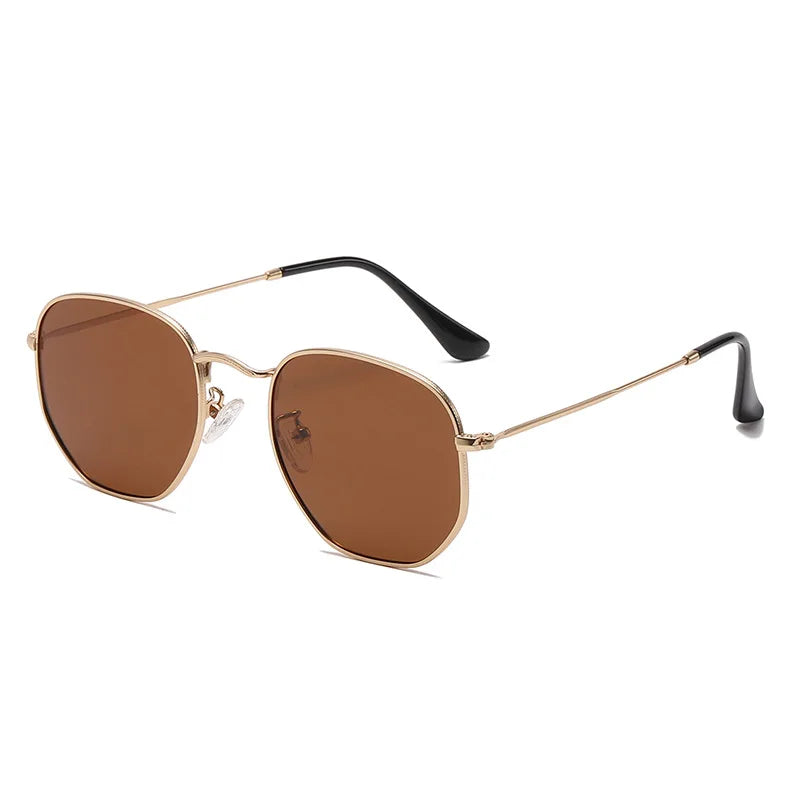 LOR MALE Polarized Hexagon Sunglasses for Men Women Fashion Vintage Driving Sun Glasses UV400 Protection Retro Classic Outdoor Eyewear