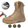 LOR MALE High-Top Anti-Smashing Work Boots Outdoor Waterproof Safety Shoes Steel Toe Non Slip Men's Boots Fashion Protective Men Shoes
