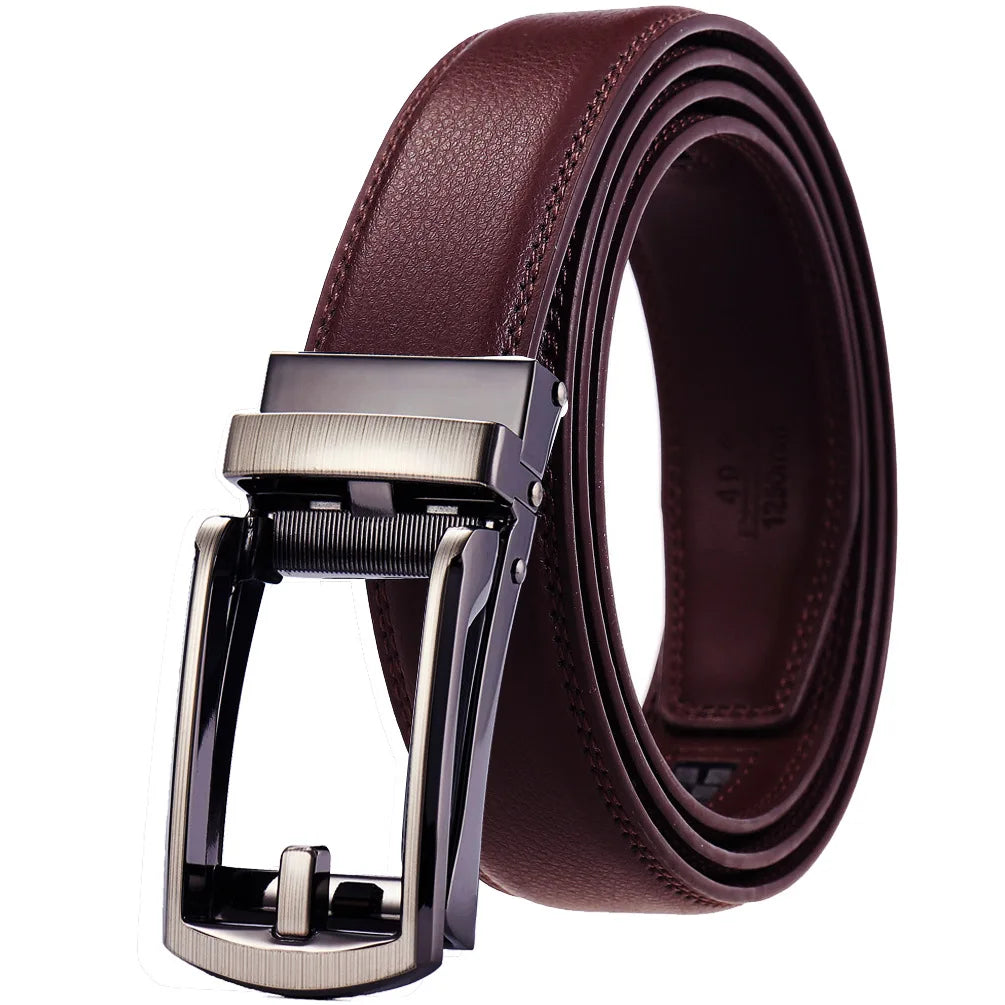 LOR MALE Belts Famous Brand Belt Men Mens Belts Quality Genuine Luxury Leather Belt for Men Belt Male Strap Male Metal Automatic Buckle