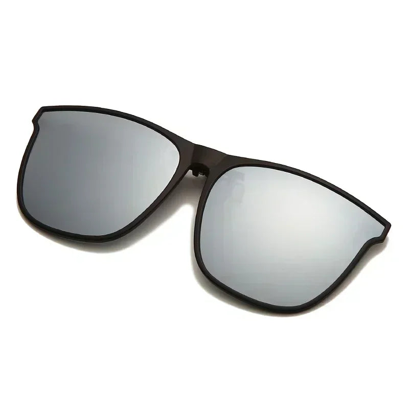 LOR MALE Polarized Clip On Sunglasses Men Photochromic Car Driver Goggles Night Vision Glasses Anti Glare Vintage Square Eyewear