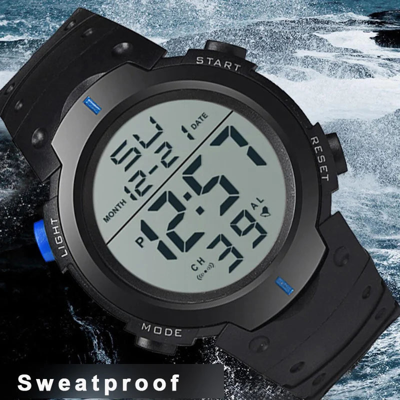 LOR MALE Men Electronic Watch Sports Watches Waterproof Luminous Multifunction Outdoor