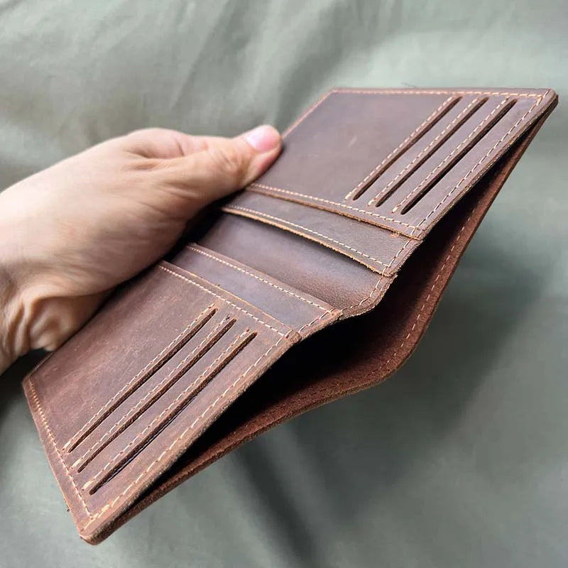LOR MALE Custom Wallets with Names Leather Wallet Genuine Leather Men Wallets Personali