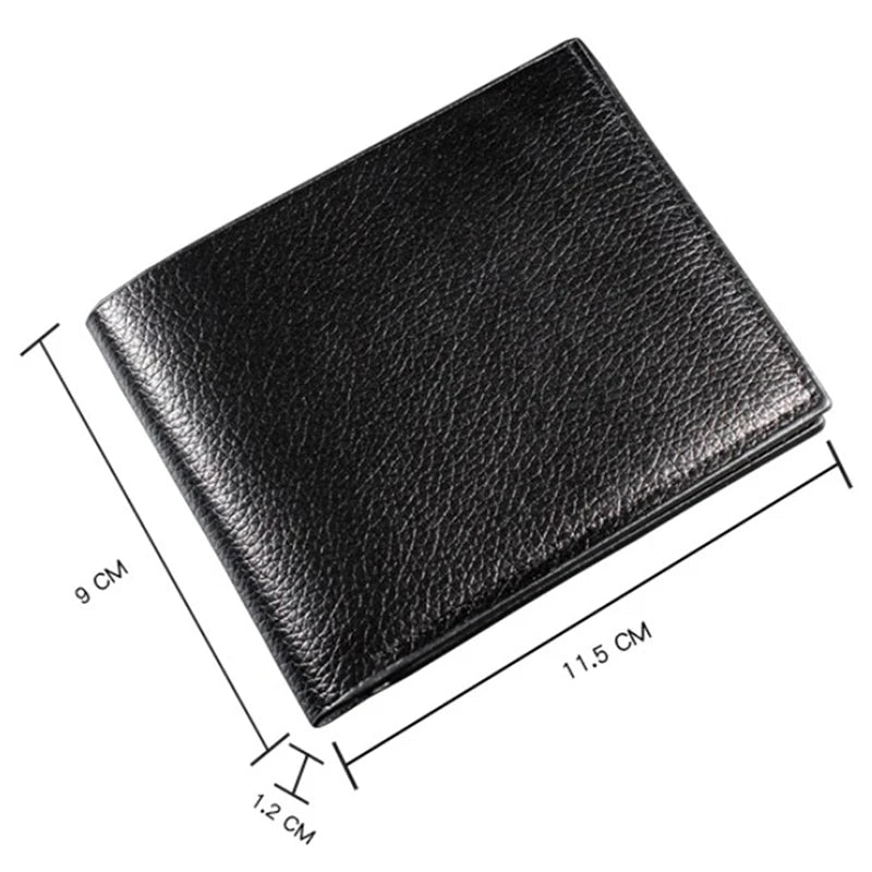 LOR MALE Wallet Leather Men Wallets Artificial Leather Wallets Short Black Walet