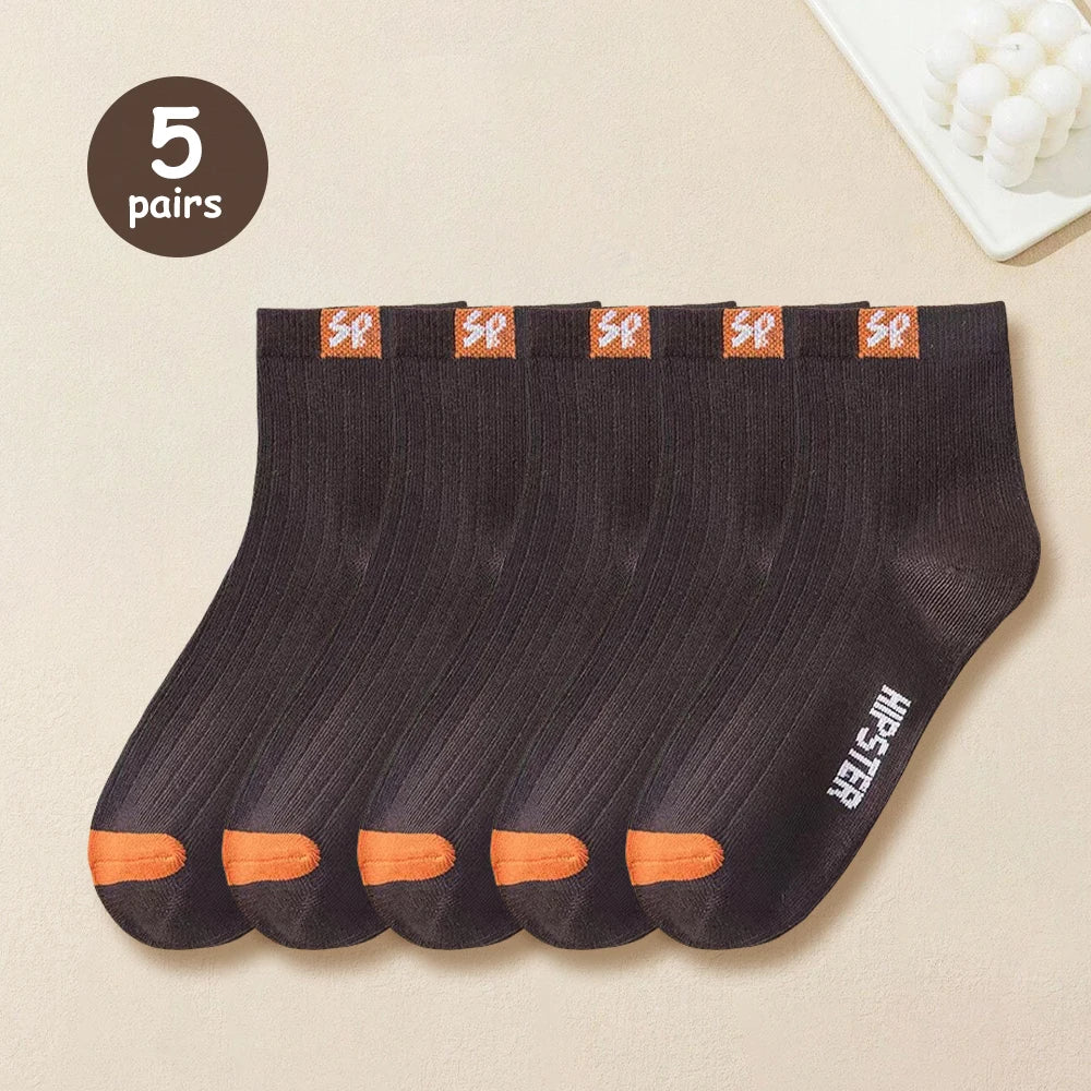 LOR MALE 5/10/15/20 Pairs Men Socks Breathable Cotton Sports Stockings Comfortable Men