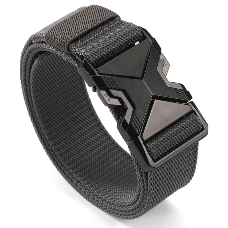LOR MALE Men's Belt Outdoor Hunting Tactics Belt Multi functional Buckle Nylon Belt High Quality Marine Corps Canvas Belt