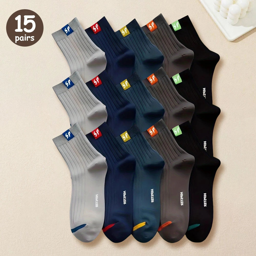 LOR MALE 5/10/15/20 Pairs Men Socks Breathable Cotton Sports Stockings Comfortable Men