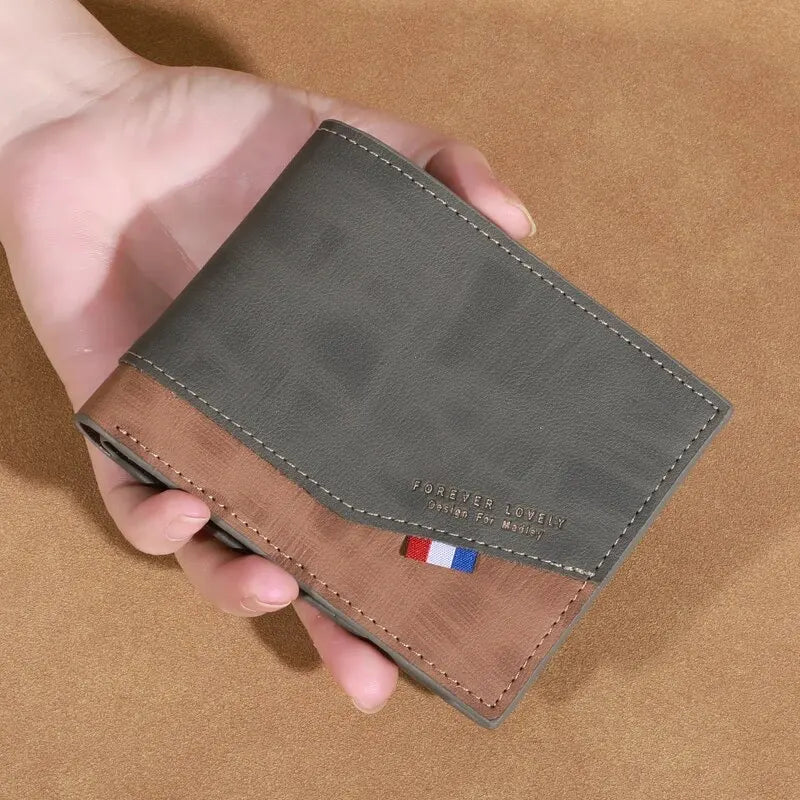 LOR MALE Vintage Multi-Slot Wallet – Coin & Photo Holder