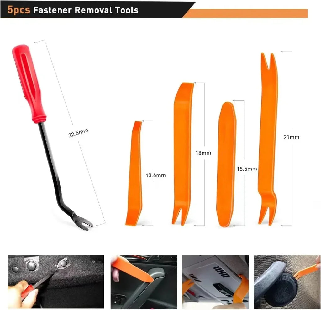 LOR MALE 800pcs-100Pcs Car Fastener Clips Kit Fender Rivet Plastic Clips Auto Body Push Retainer Pin Rivet Bumper Door Trim Panel Repair