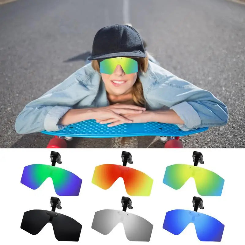 LOR MALE Polarized Clip On Sunglasses Vision Polarized Hat Visors Clips Hat Clip