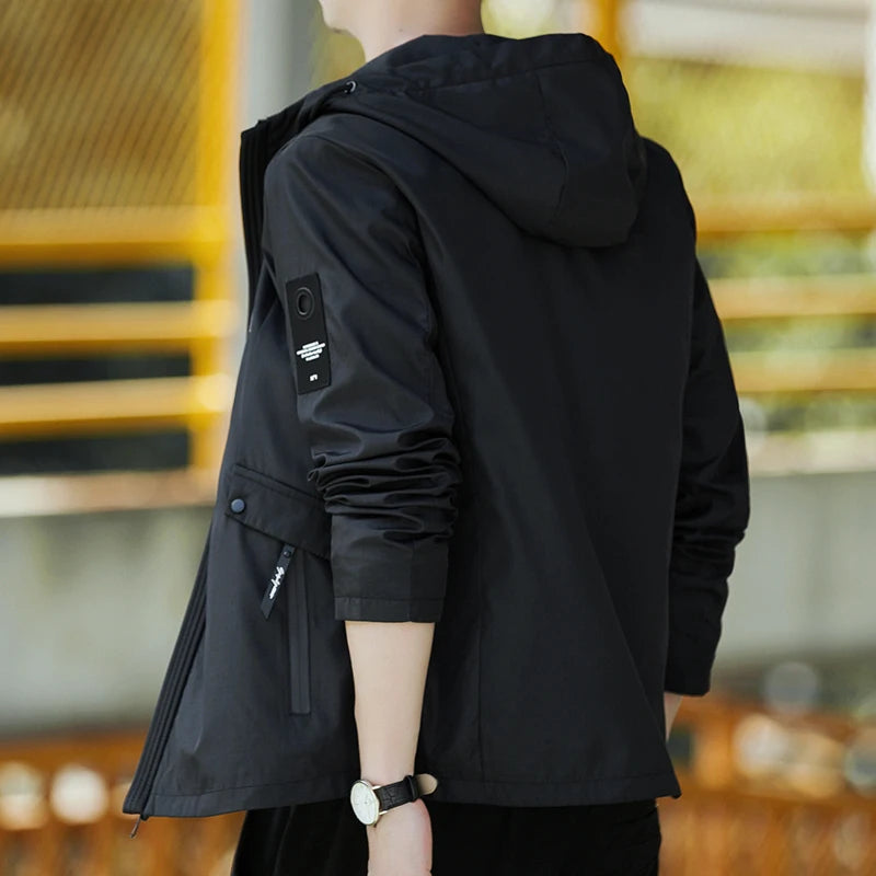 LOR MALE Men's Jackets Waterproof Military Hooded Jacket Windbreaker Outdoor Camping Sports Coat Male Clothing Thin Overcoat 5XL 6XL 7XL