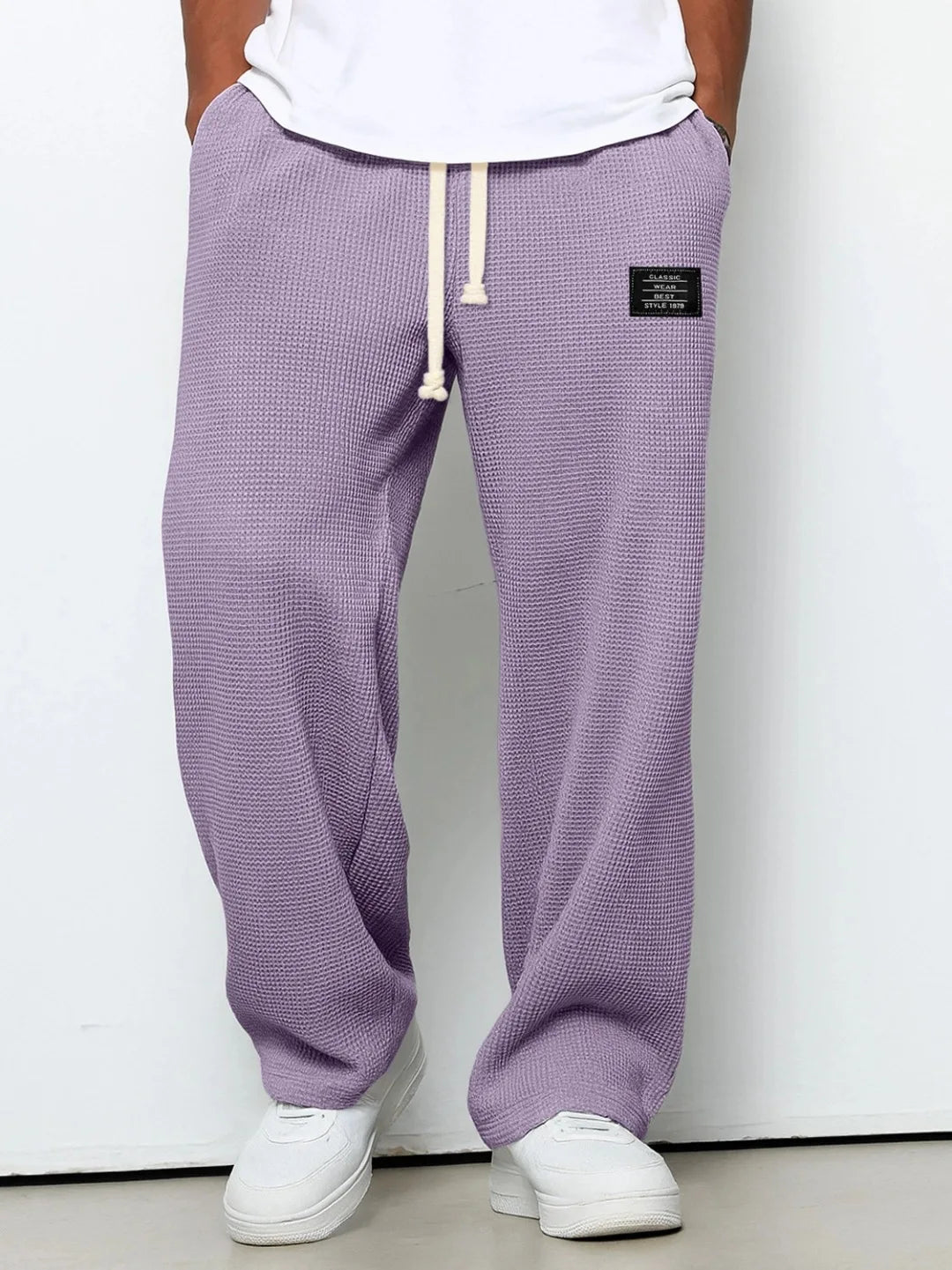 LOR MALE Pant Men 2026 Casual Spring/Autumn Straight-Leg Sweatpants Wide-Leg Elastic Waist Sportswear Pants Men's Clothing