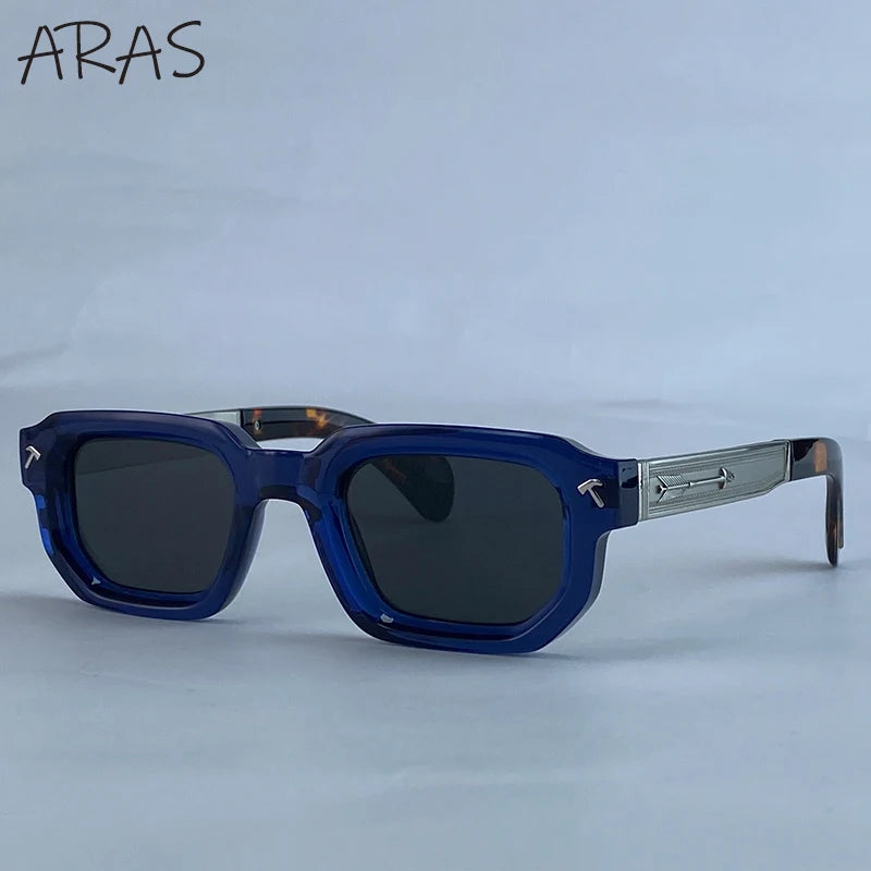 LOR MALE Polarized Square Sunglasses Men 2026 Luxury Brand Vintage Rectangle Sun Glasses Classic Driving Eyewear For Male UV400 Shades