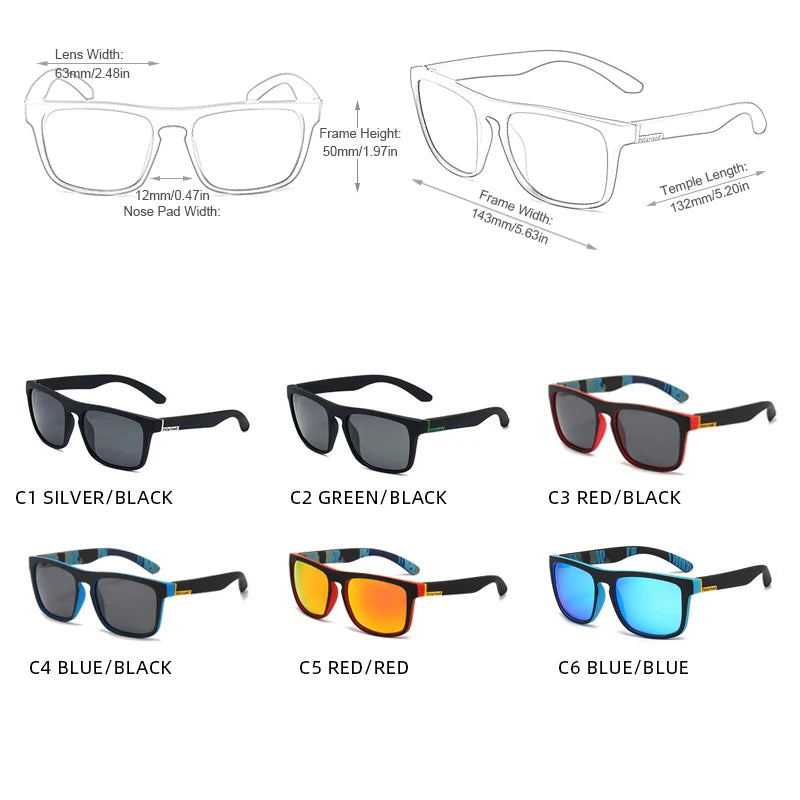 LOR MALE Stylish Hiking Polarized Sunglasses Men Women Fashion Fishing Sun Glasses Vintage Anti Glare Driving Sports Shades Goggle