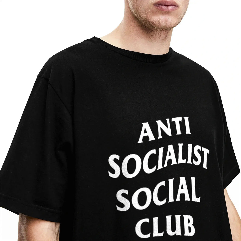 LOR MALE Anti Socialist Social Club T Shirt Summer Pure Cotton T-Shirts For Men Design Tshirt Short Sleeve Streetwear Clothes