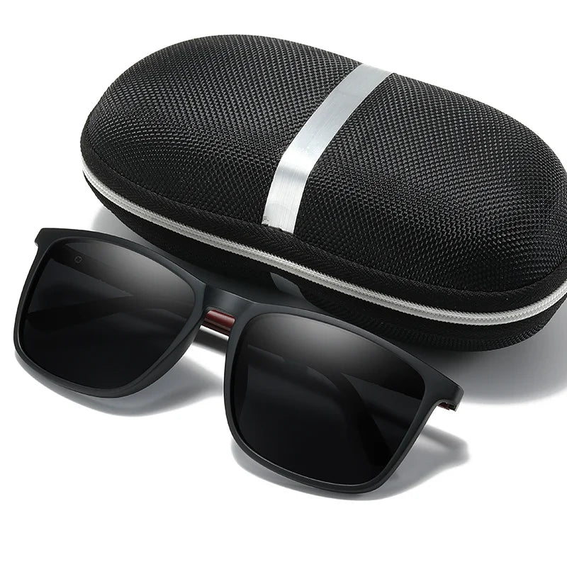 LOR MALE Sports Sunglasses for Men Polarized Comfortable Wear Square Sun Glasses Male Light Weight Eyewear Accessory with Origina UV400