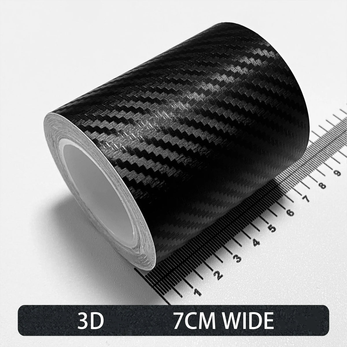 LOR MALE Carbon Fiber Automotive Adhesive Tape Roll Matte Black Protective Car Film Self-Adhesive Film 3D Vinyl Car Film Accessories
