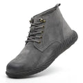 LOR MALE Mens Work Boots 2024 Fashion Outdoor Steel Toe Cow Leather Steel Toe Shoes Men Anti Slip Puncture Proof Safety Shoes Boot Man