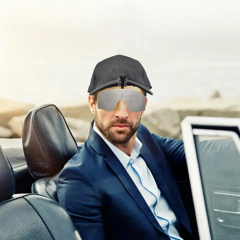 LOR MALE Polarized Clip On Sunglasses Vision Polarized Hat Visors Clips Hat Clip