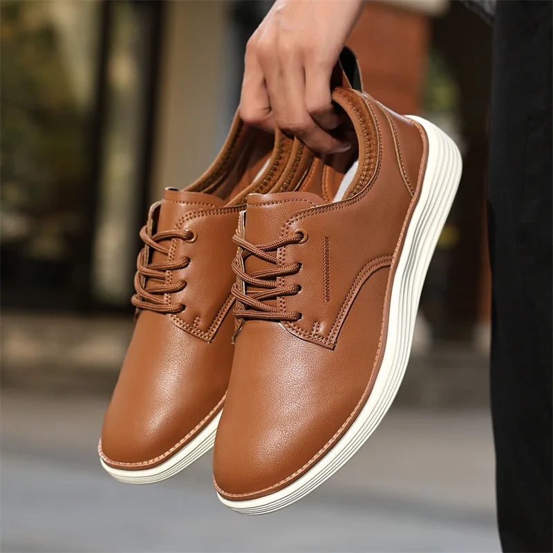 LOR MALE 2025 men's boots fashion simple walking shoes trend fashion wide toe casual shoes comfortable sports shoes