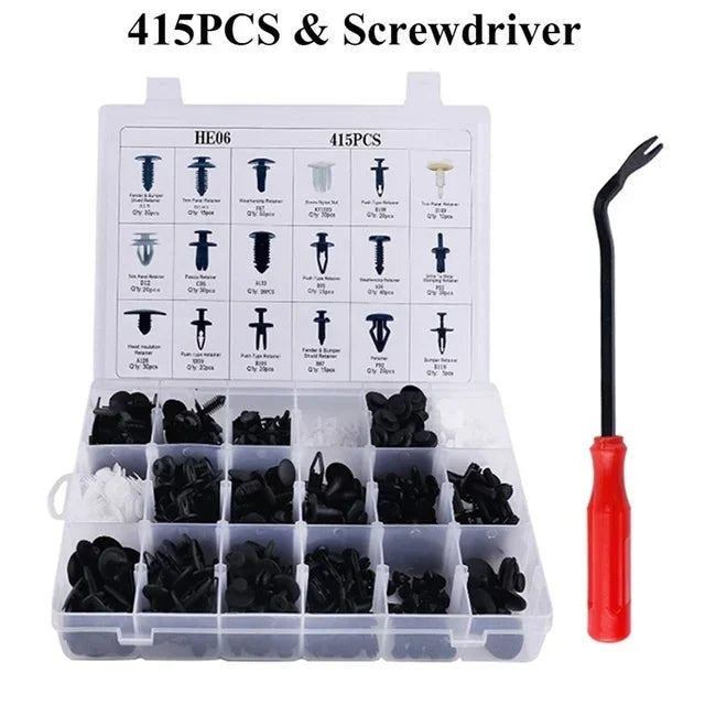LOR MALE 800pcs-100Pcs Car Fastener Clips Kit Fender Rivet Plastic Clips Auto Body Push Retainer Pin Rivet Bumper Door Trim Panel Repair