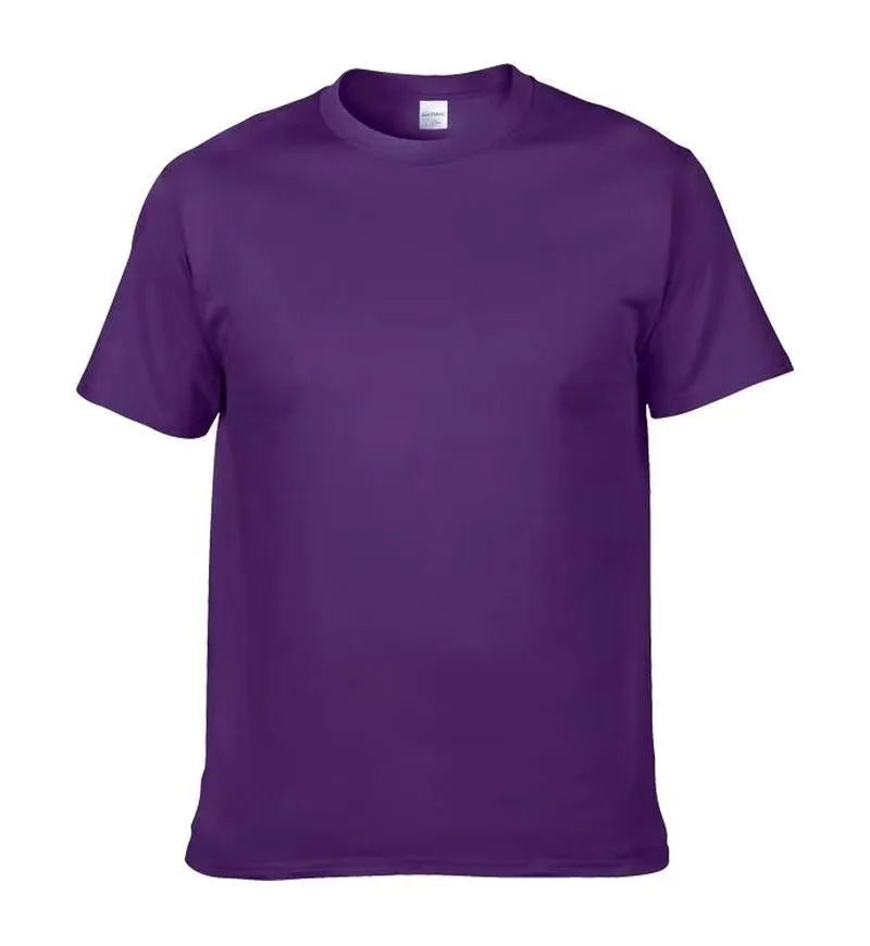 LOR MALE Men's T-shirt - 100% Pure Cotton, Round-Neck, Short-Sleeved, High-Quality, Loose-Fitting, Casual, Solid Color, Custom Printed An