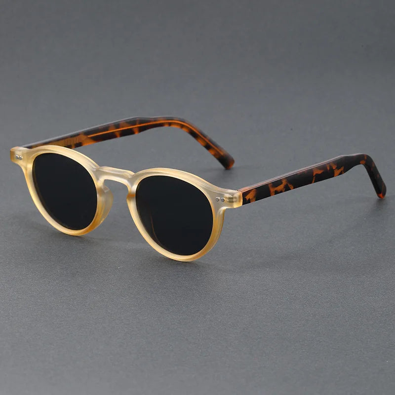 LOR MALE Polarized Sunglasses Men TR90 Frame Acetate Fashion Sun Glasses Women Unisex Trend Decoration European Style Grey Brown