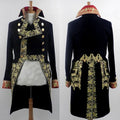 LOR MALE Men's British Military Jacket 18th Century Royal Guard Officer Soldier Tuxedo Historical Regency Aristocrat Hussar Parade Coat
