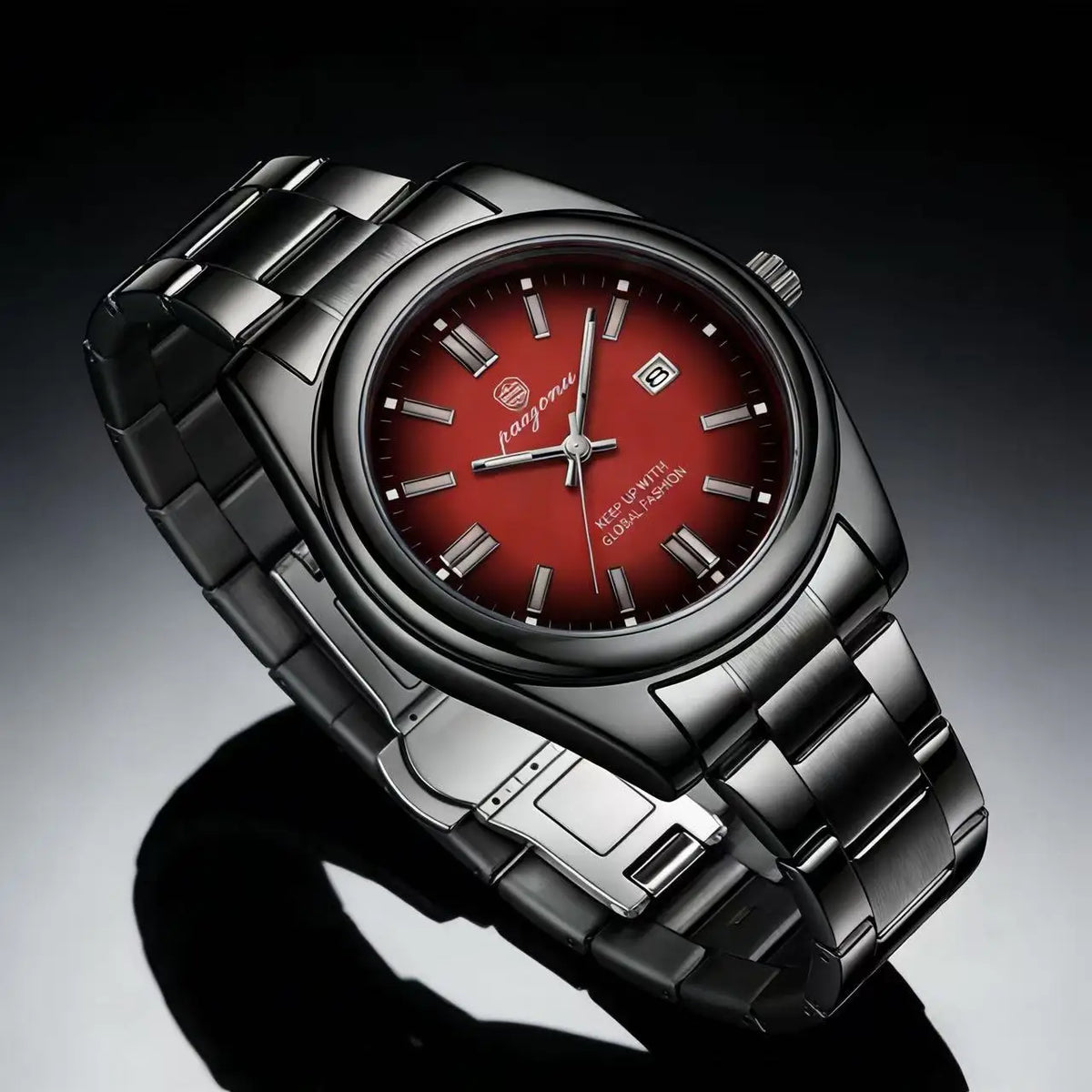 LOR MALE PAAZOMU High Quality Man Watch Luminous Waterproof Stainless Steel Men Clock Date Chronograph Quartz Luxury Men's Watches Reloj