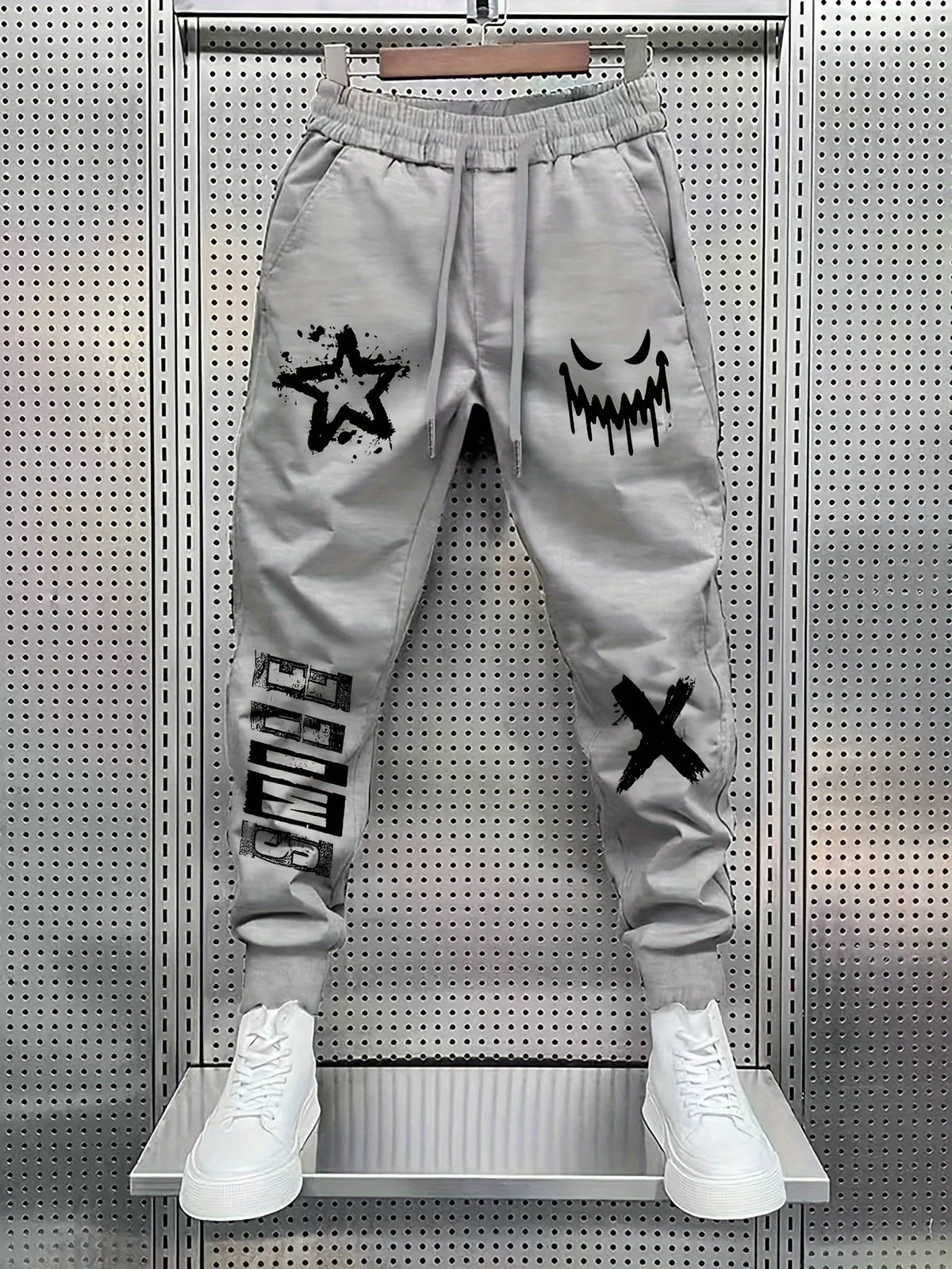 LOR MALE Men'S Trendy Printed Casual Fashion Pants Suitable For Outdoor Dates, Shopping, And Sports