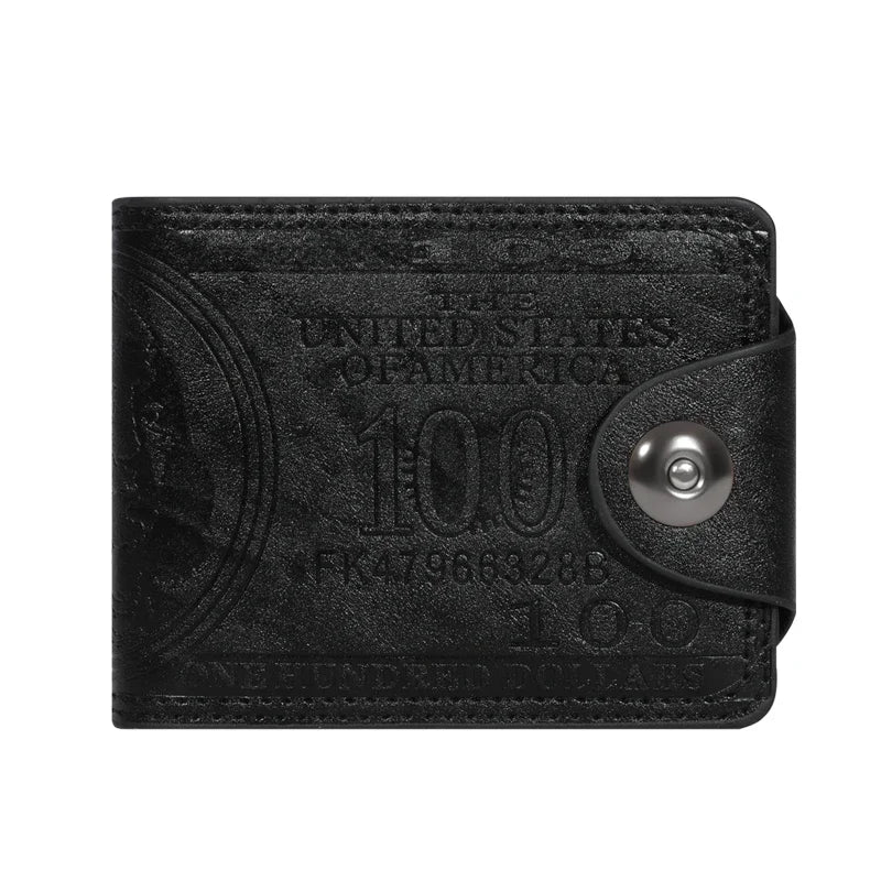 LOR MALE Wallets With 100 US Dollar PatternWallet Male Leather Walet Photo Card