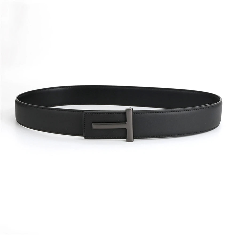 LOR MALE 2025 High Quality 3.8cm Leather Business Men Belt Luxury Brand Designer famous Belts for men Jeans Strap Male Metal Buckle belt