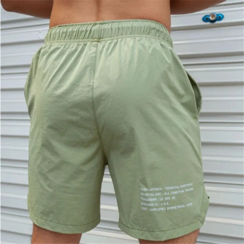LOR MALE Men Hot Shorts Light Weight Thin Short Pants Running Squat Fitness Ring