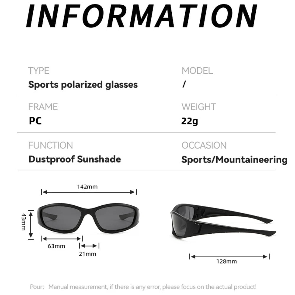 LOR MALE Polarized Sports Sunglasses Men Women Anti-Glare Cycling Glasses Outdoor Fishing Riding Driving Eyewear UV400 Protection Goggles