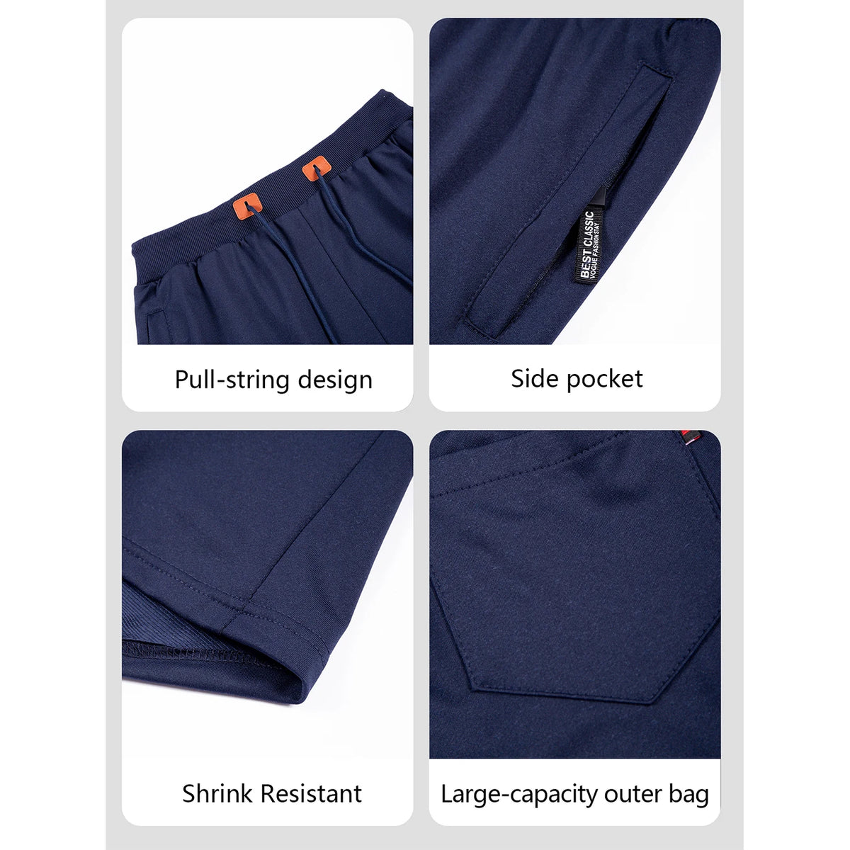 LOR MALE Men Casual Shorts New Summer Male Fashion Casual Short Men's Solid Color Fitness Breathable Shorts Men Drawstring Shorts