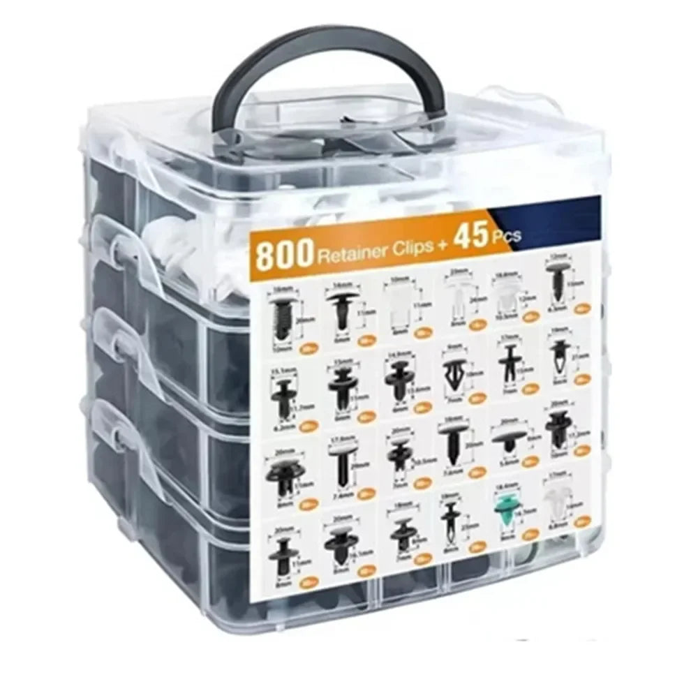 LOR MALE 800pcs-100Pcs Car Fastener Clips Kit Fender Rivet Plastic Clips Auto Body Push Retainer Pin Rivet Bumper Door Trim Panel Repair