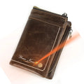 LOR MALE Crackle Oil Leather Short Bifold Wallets Men Quality Male Removable Wallet with airtag Clutch Slim Coin Pocket Card Holder Purse