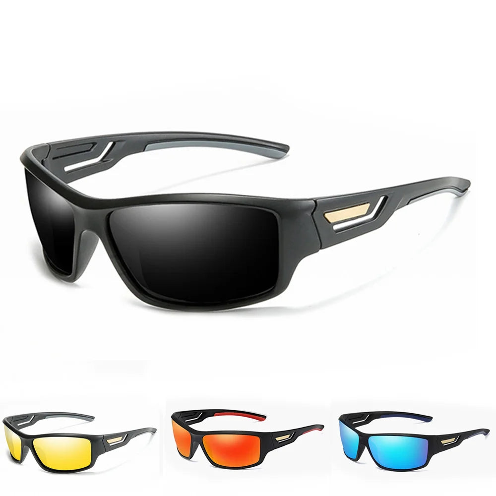 LOR MALE Polarized Sunglasses Men Designer HD Driving Sun Glasses Fashion Male Fishing Eyewear UV400 for Gafas Dirt Bike Moto Car Drivers