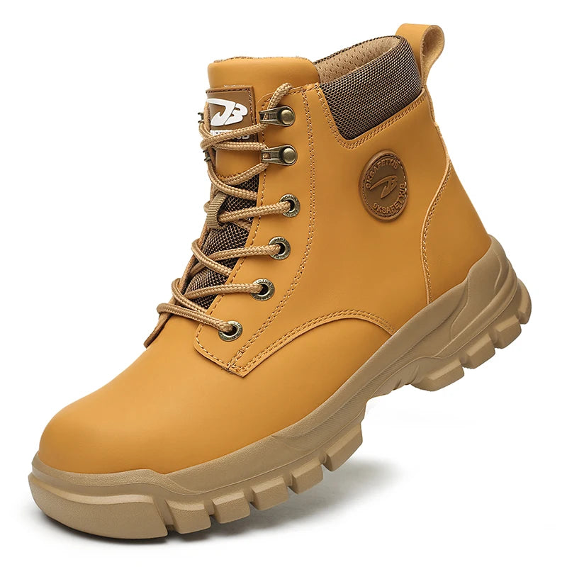 LOR MALE Steel Toe Shoes for Men Women Lightweight Anti-smash Steel Toe Sneakers Indestructible Work Boots Construction Safety Shoes