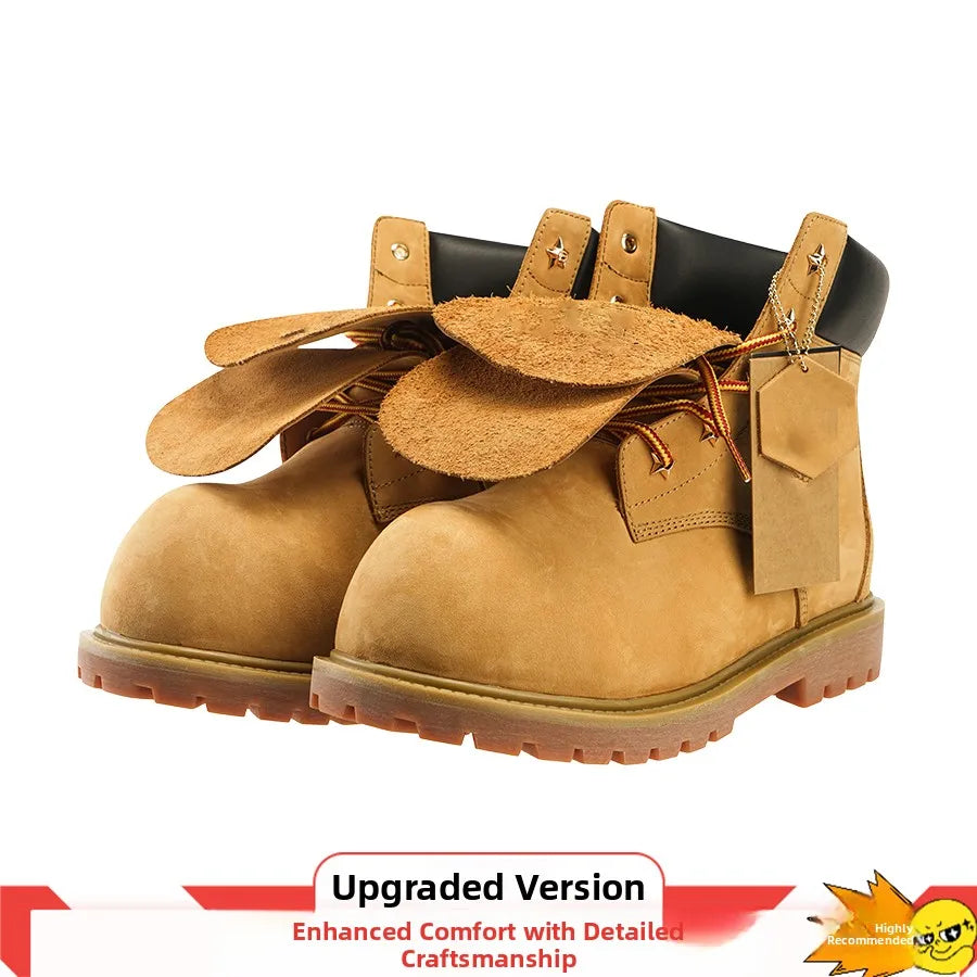 LOR MALE Design Boots High Top Commuter Shoes Thick Bottom Heightening Autumn Wear Resistant Rubber Outsole