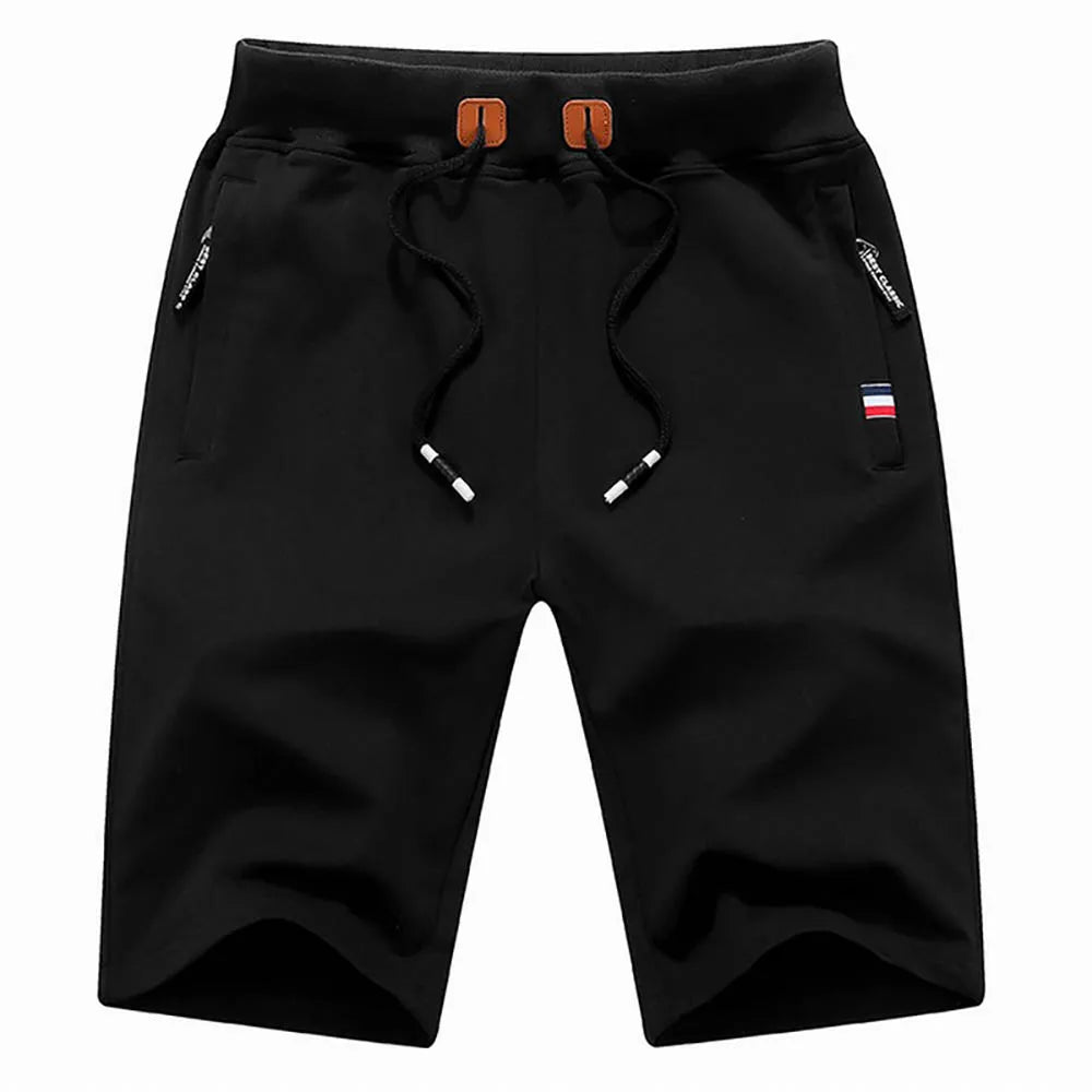 LOR MALE Men Casual Shorts New Summer Male Fashion Casual Short Men's Solid Color Fitness Breathable Shorts Men Drawstring Shorts