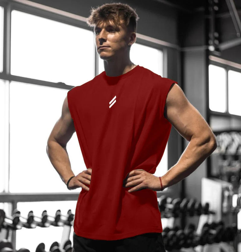 LOR MALE Sleeveless T-shirt Men Quick-drying Fitness Bodybuilding Shirt Male Fashion Basketball Vest Mesh Breathable Summer Gym Tank Men