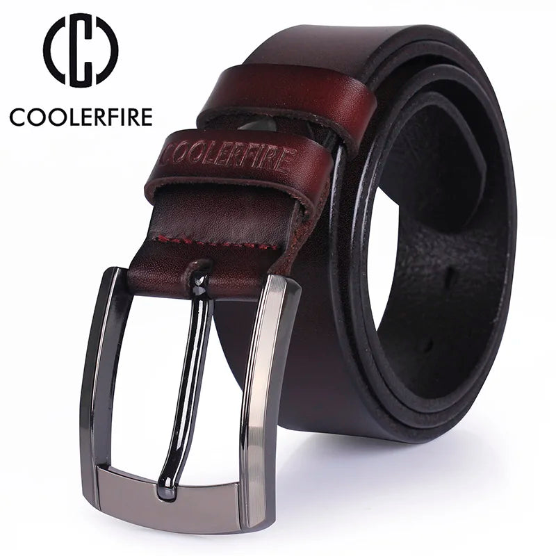 LOR MALE Men High Quality Genuine Leather Belt Luxury Designer Belts Men Cowskin Fashion Strap Male Jeans For Trousers Free Shipping