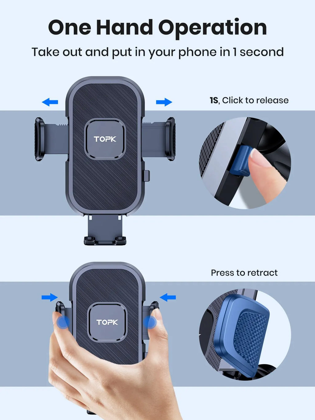 LOR MALE TOPK Car Phone Holder Gravity Stand for iPhone Xiaomi Samsung Car Mobile Support for Dashboard Windshield Air Vent Phone Mount